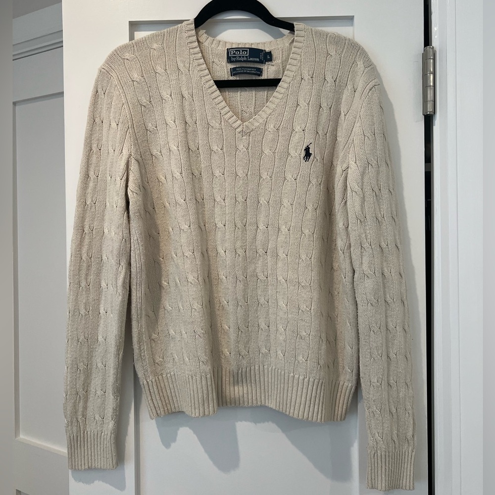 Polo Ralph Lauren V-Neck Cable Knit Sweater